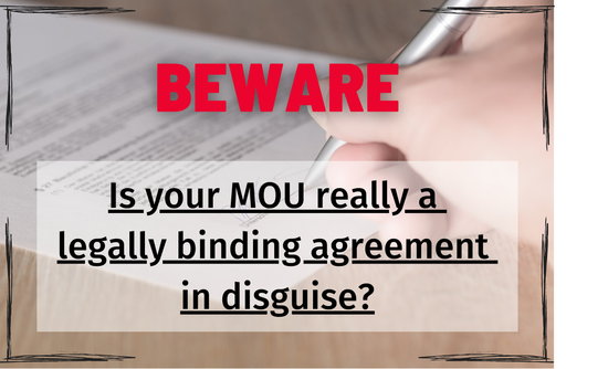 COUNCILS: Is that MOU really a legally binding agreement in disguise?